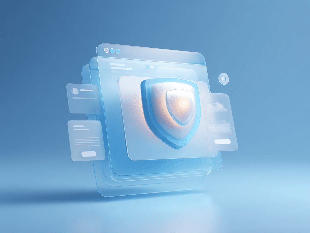 Abstract protected website illustration.