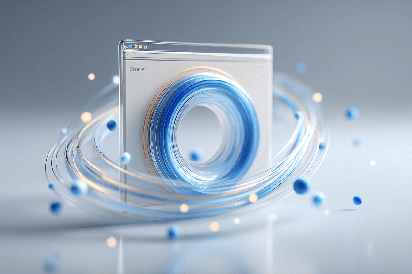 Abstract visualization of continuous website monitoring.